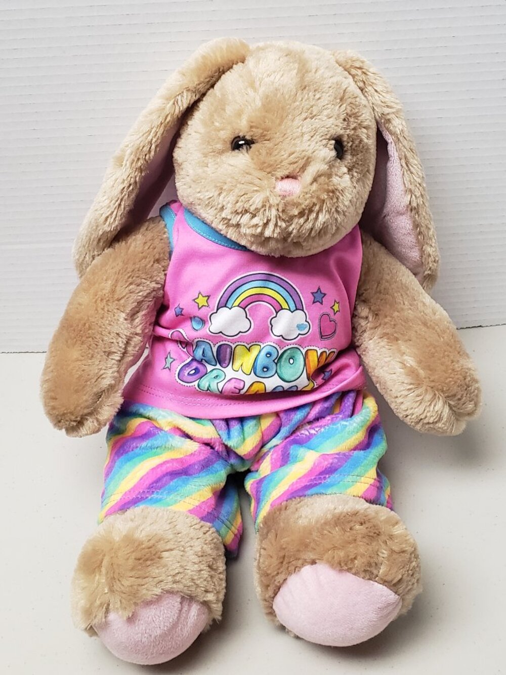 Build A Bear Brown Bunny In Rainbow Dreams Outfit